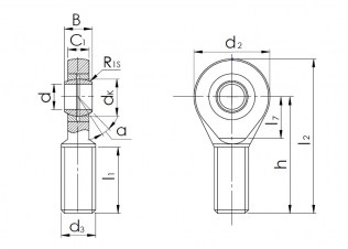 Подшипник Шарнирные головки с внешней резьбой Подшипник SAL 10 T/K (POS 10 L) по выгодным ценам Новокузнецк